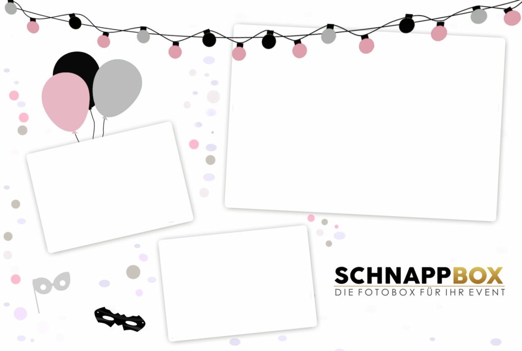 3 Fotos schräg Fotobox