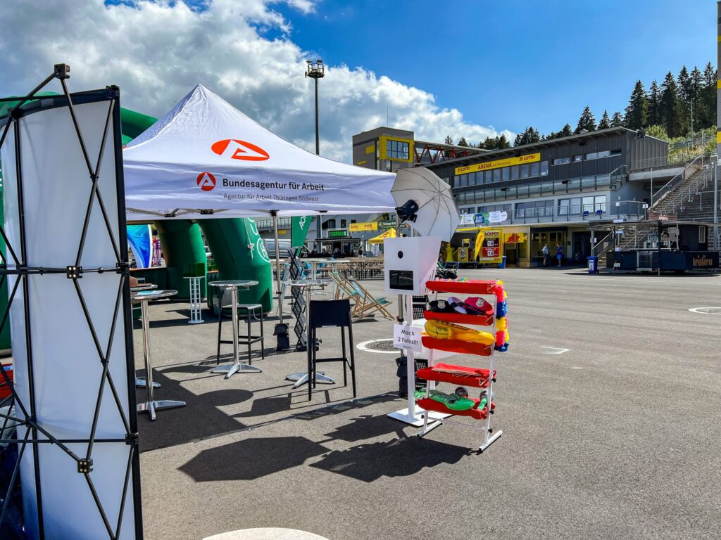 Fotobox Aufbau fertig