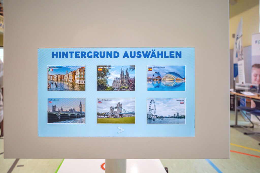 Hintergrund auswählen Fotobox